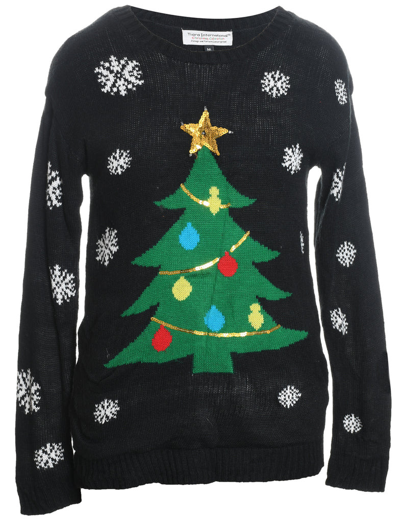 Black Christmas Jumper - M