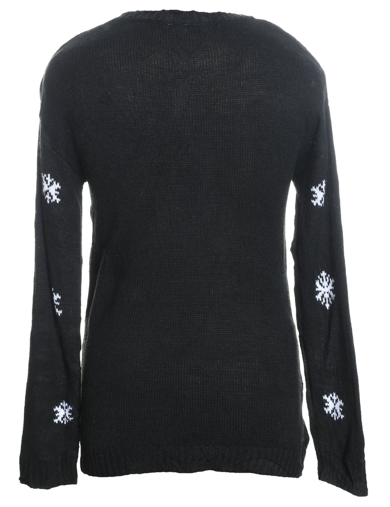 Black Christmas Jumper - M