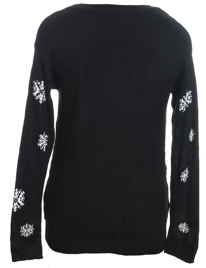 Black Christmas Jumper - M