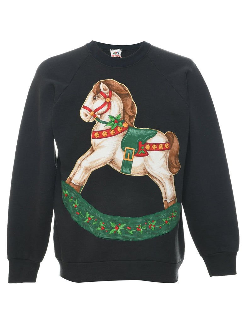 Black Christmas Sweatshirt - L