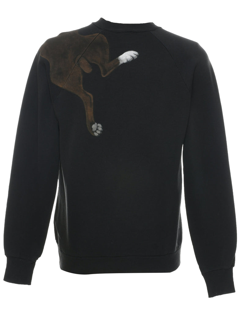 Black Dog Animal Sweatshirt - XL