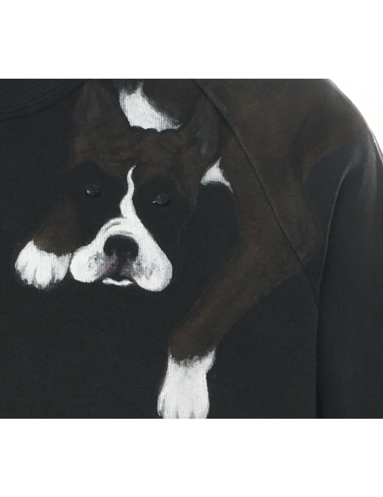 Black Dog Animal Sweatshirt - XL