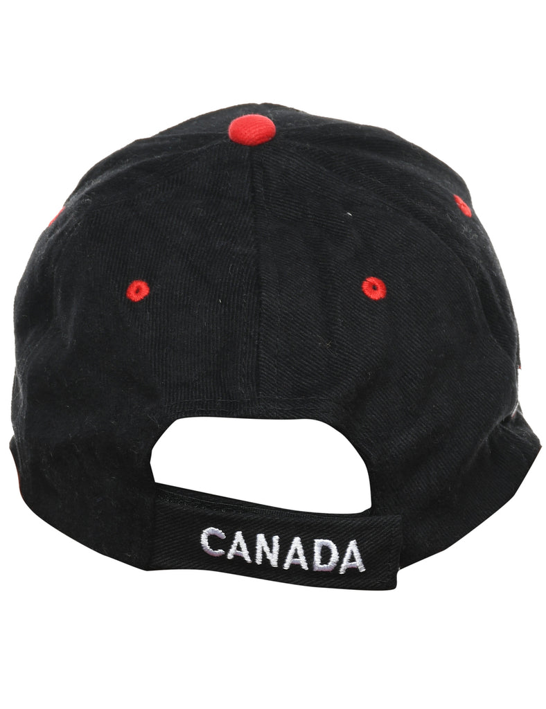 Black Embroided Cap - XS