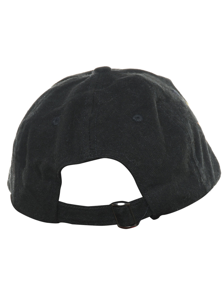 Black Embroided Cap - XS