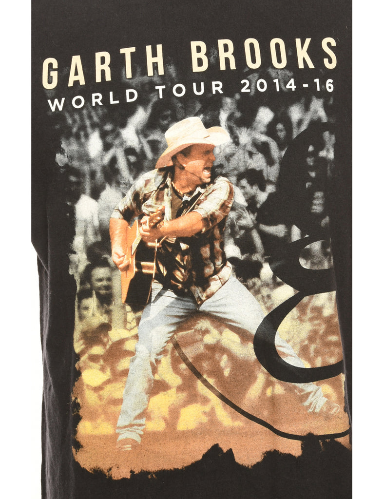 Black Garth Brooks Hanes Band T-shirt - L