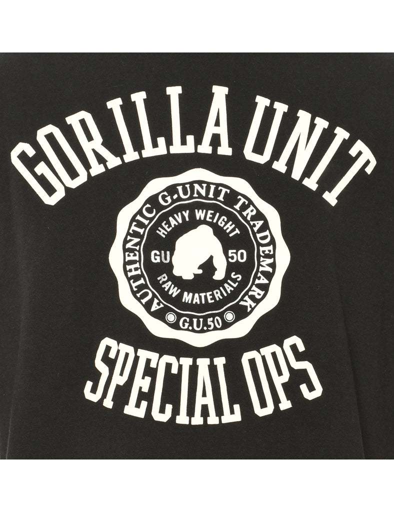 Black Gorilla Printed T-shirt - M