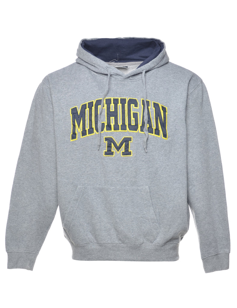 Black Michigan Printed Hoodie - L