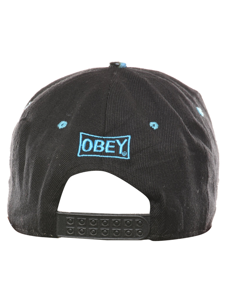 Black Obey Embroidery Cap - XS