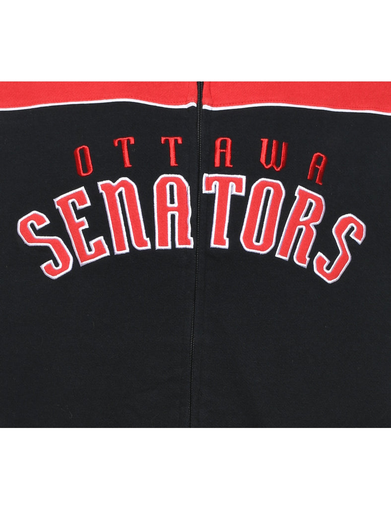 Black Ottawa Senators Printed Hoodie - L