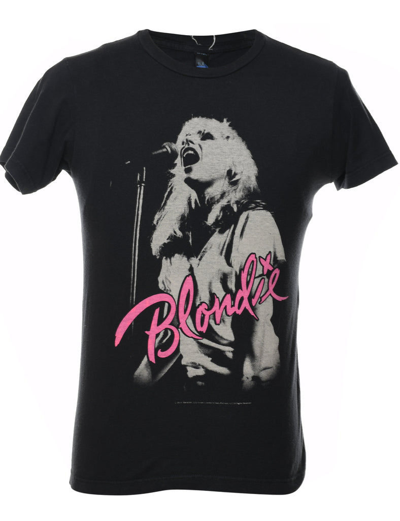 Black & Pink Blondie Printed T-shirt - S