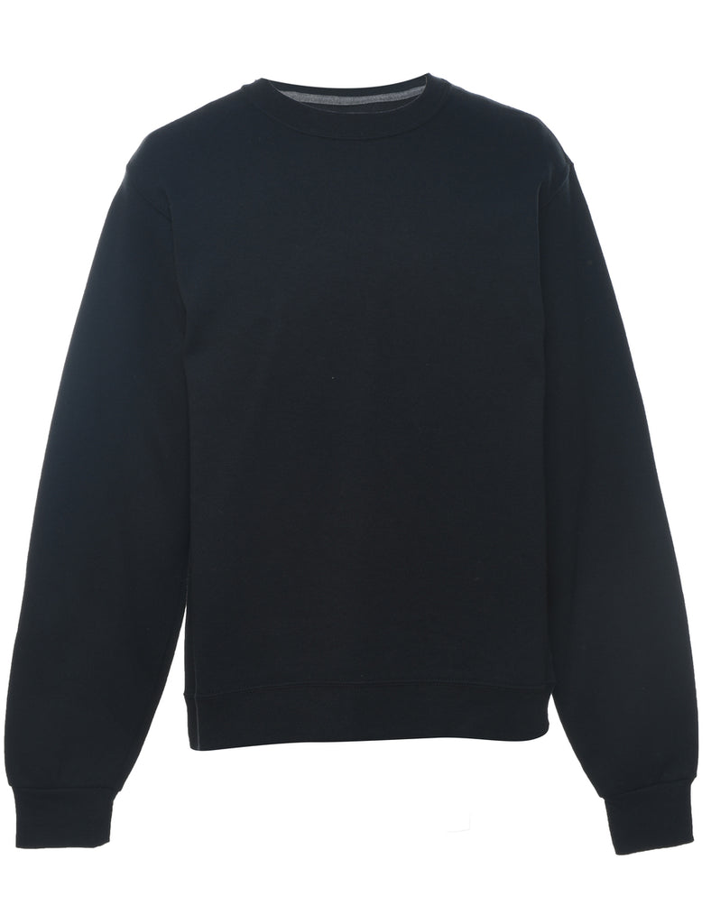 Black Plain Sweatshirt - S