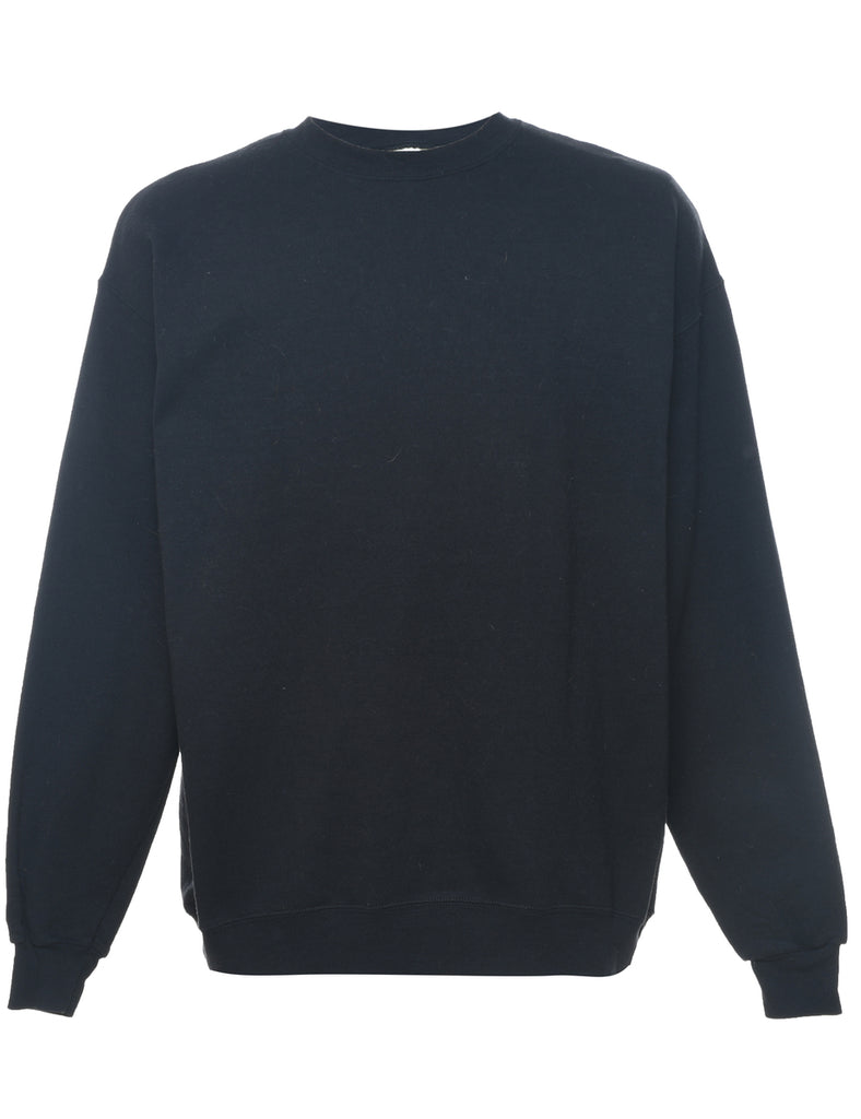 Black Plain Sweatshirt - L