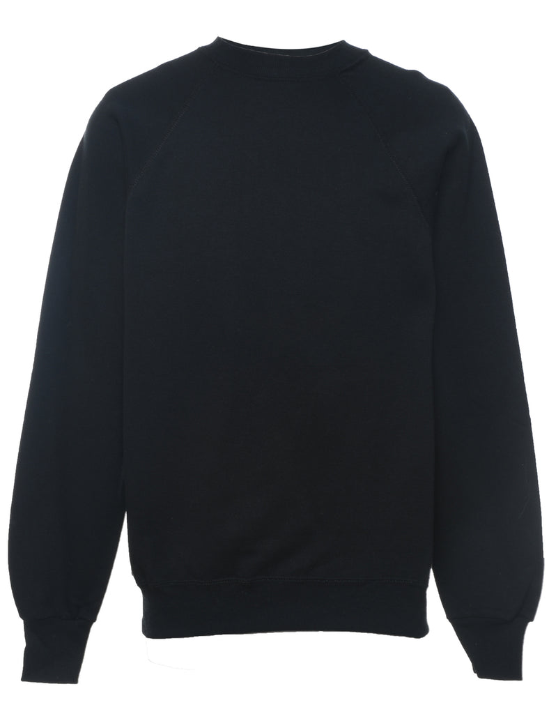 Black Plain Sweatshirt - S