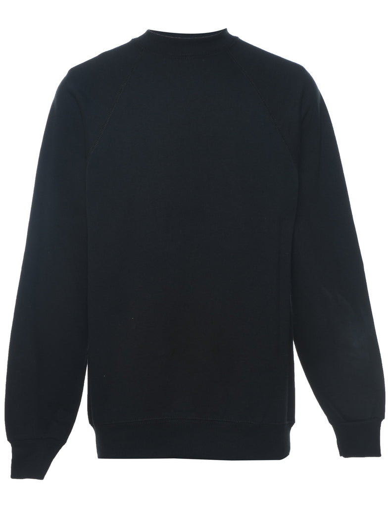 Black Plain Sweatshirt - S