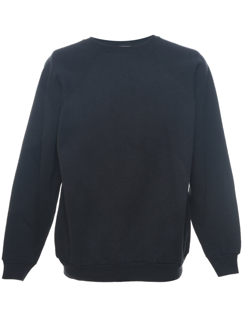 Black Plain Sweatshirt - M