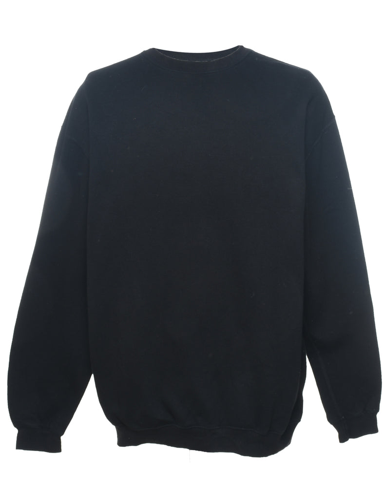 Black Plain Sweatshirt - L