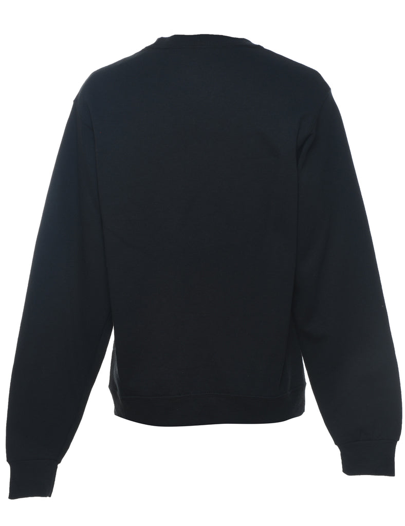 Black Plain Sweatshirt - S