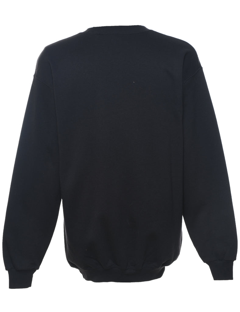 Black Plain Sweatshirt - L