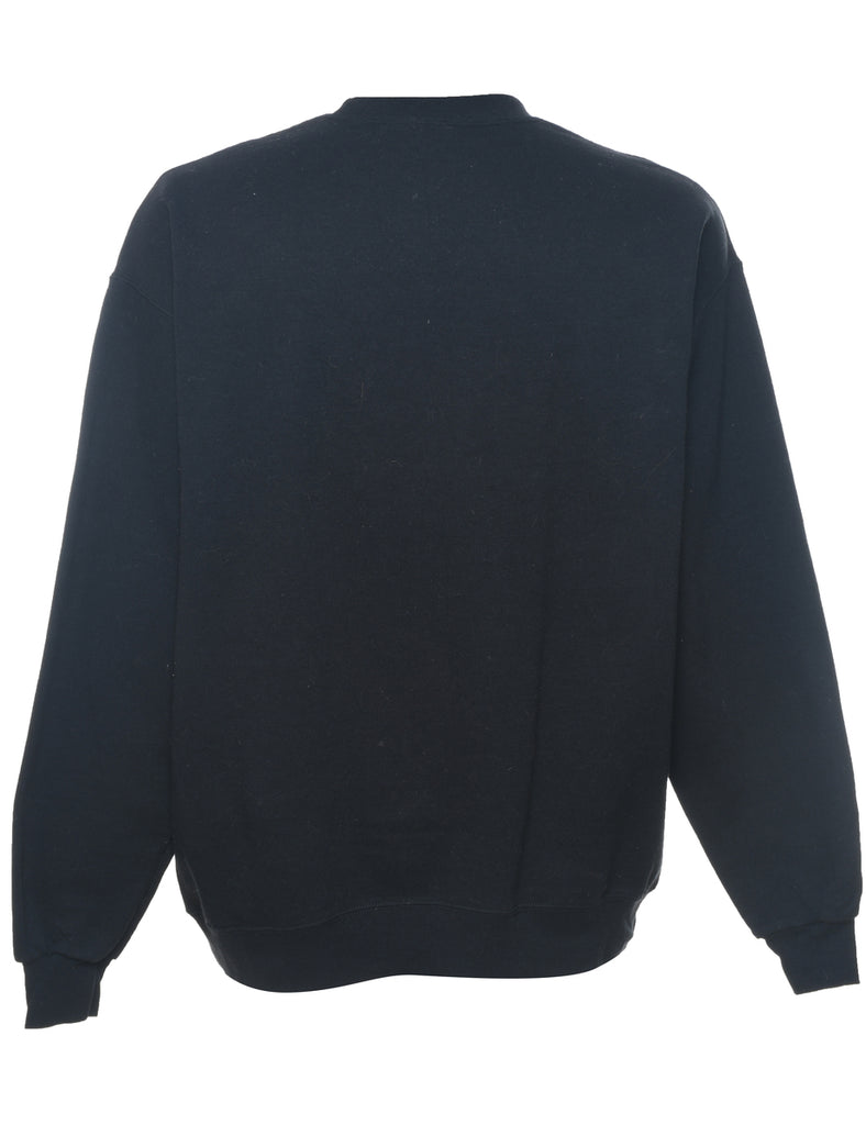 Black Plain Sweatshirt - L