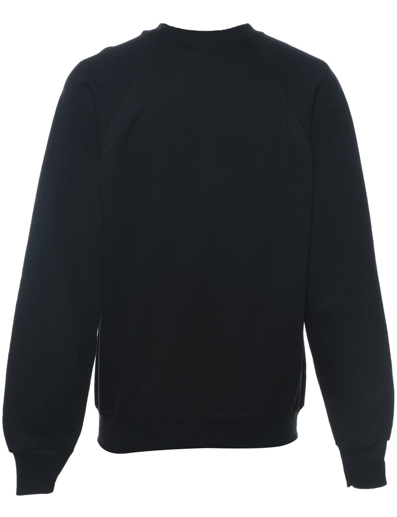 Black Plain Sweatshirt - S