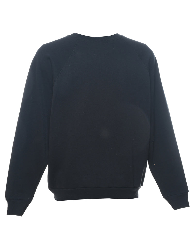 Black Plain Sweatshirt - M