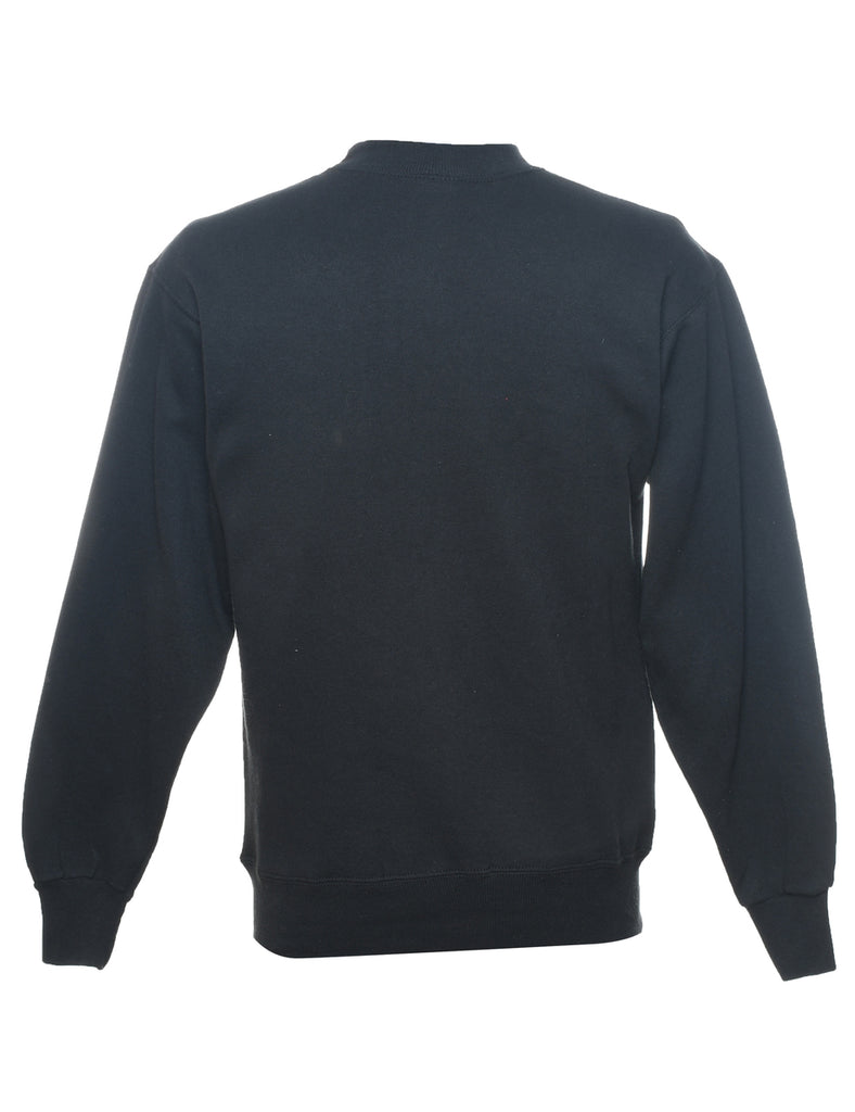 Black Plain Sweatshirt - M