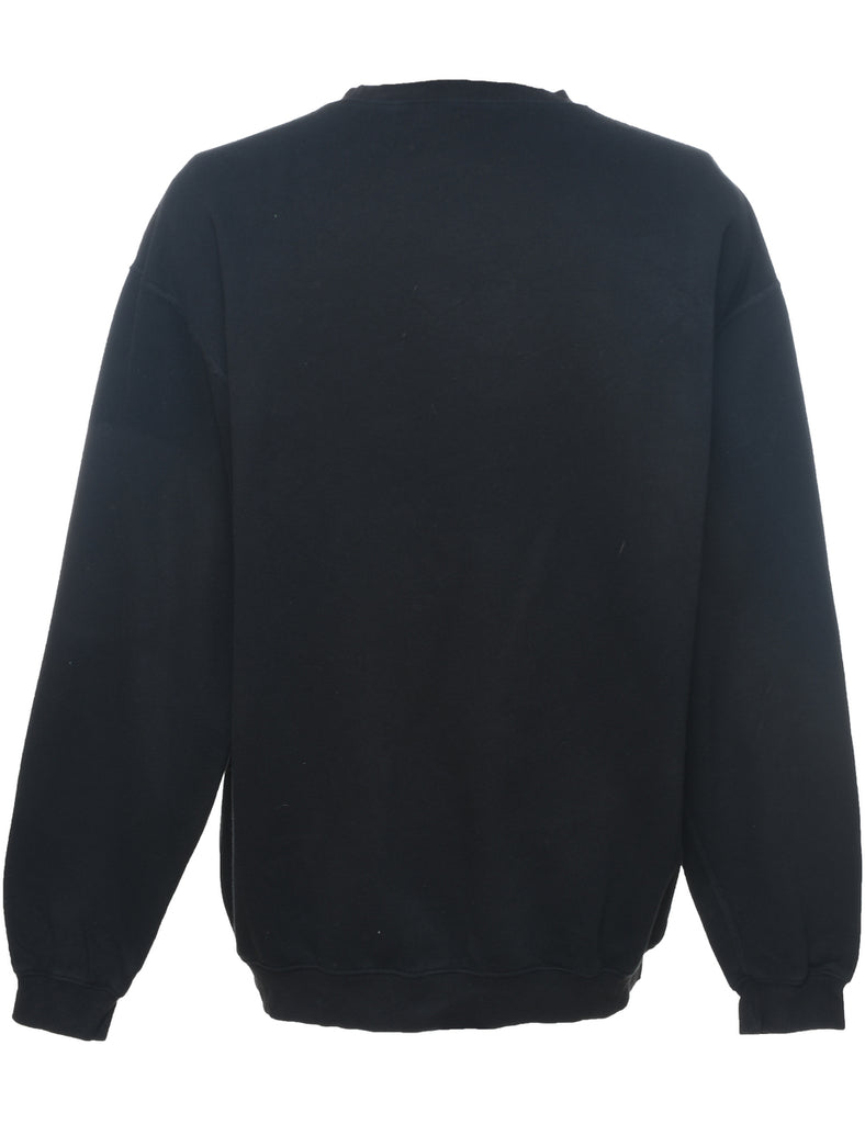 Black Plain Sweatshirt - L