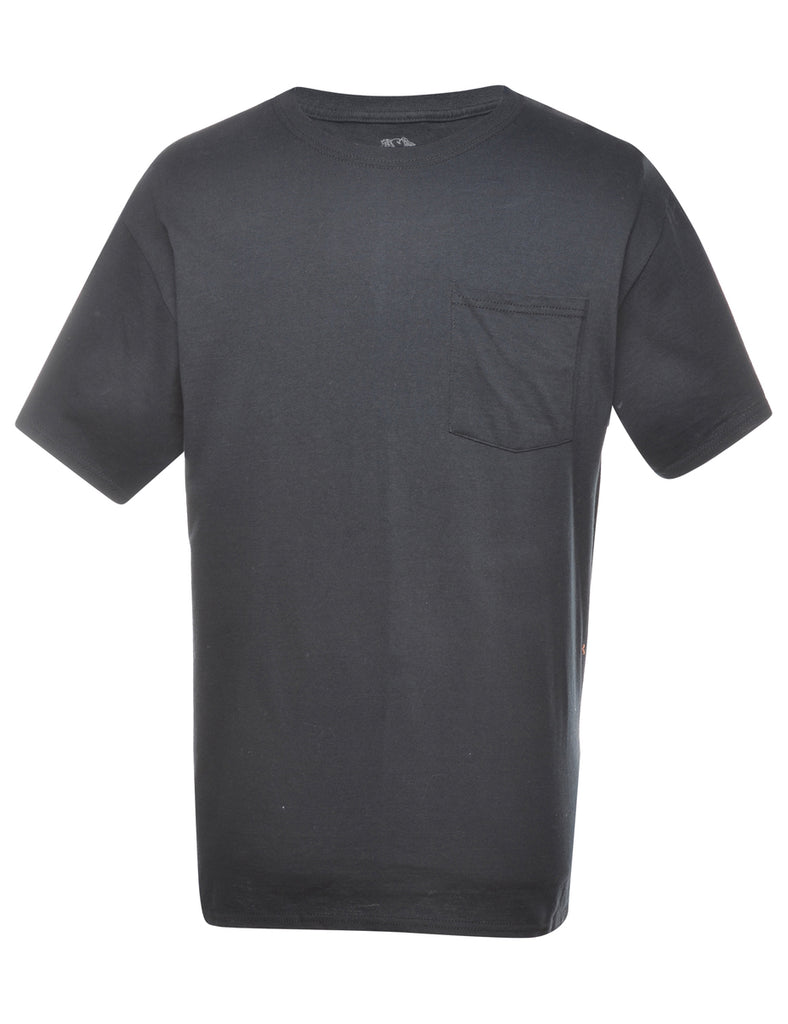 Black Plain T-shirt - L