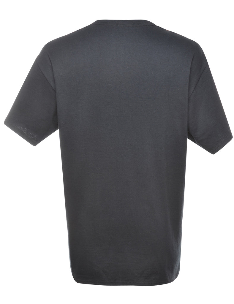 Black Plain T-shirt - L