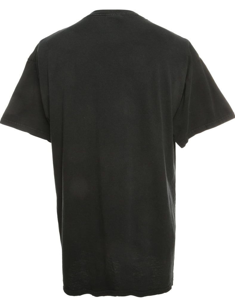 Black Printed T-shirt - M