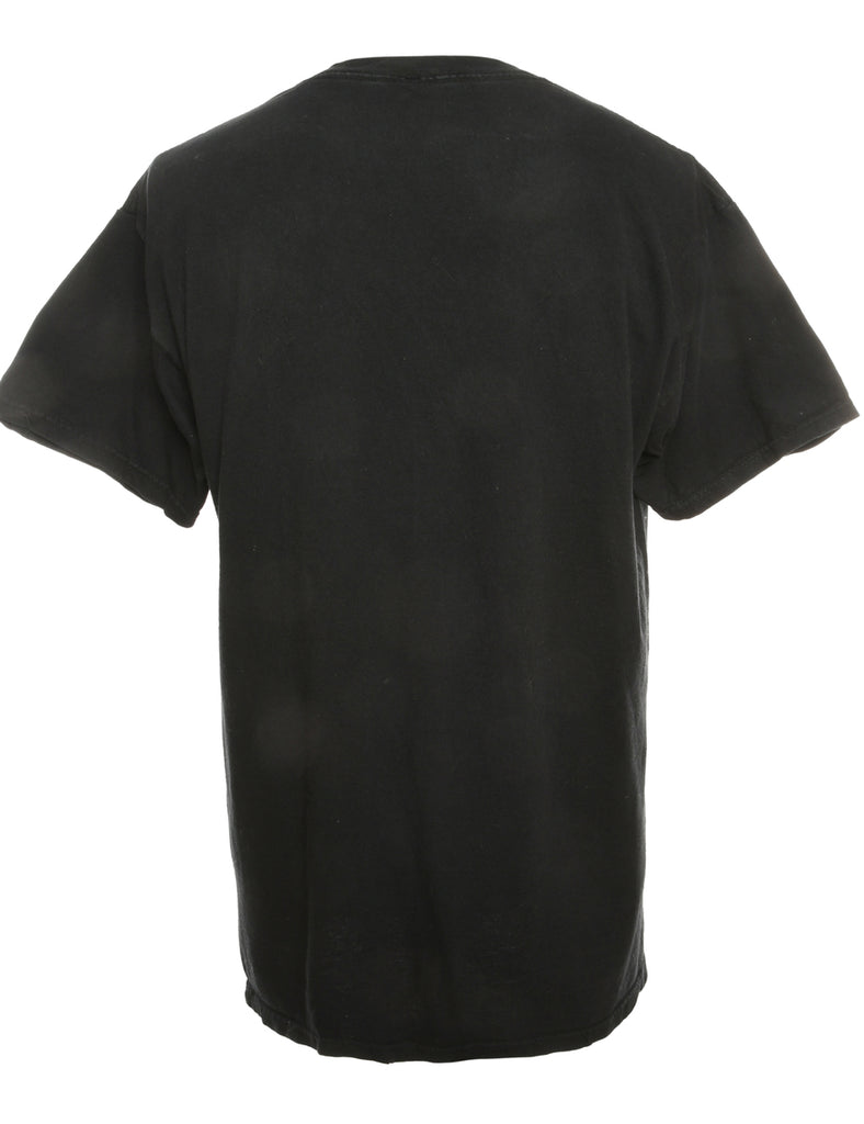 Black Printed T-shirt - L