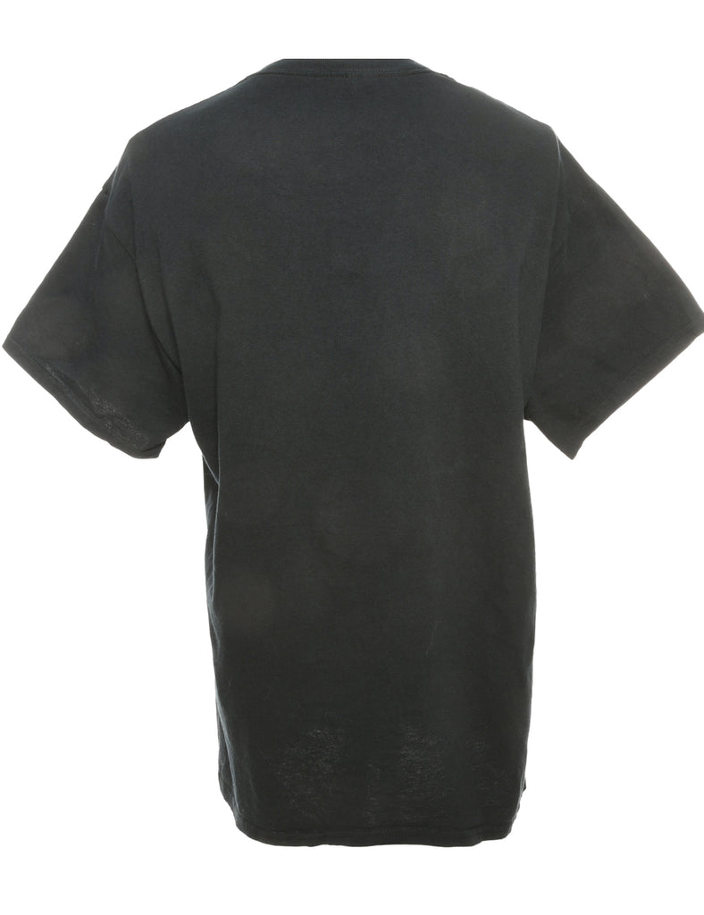 Black Printed T-shirt - M