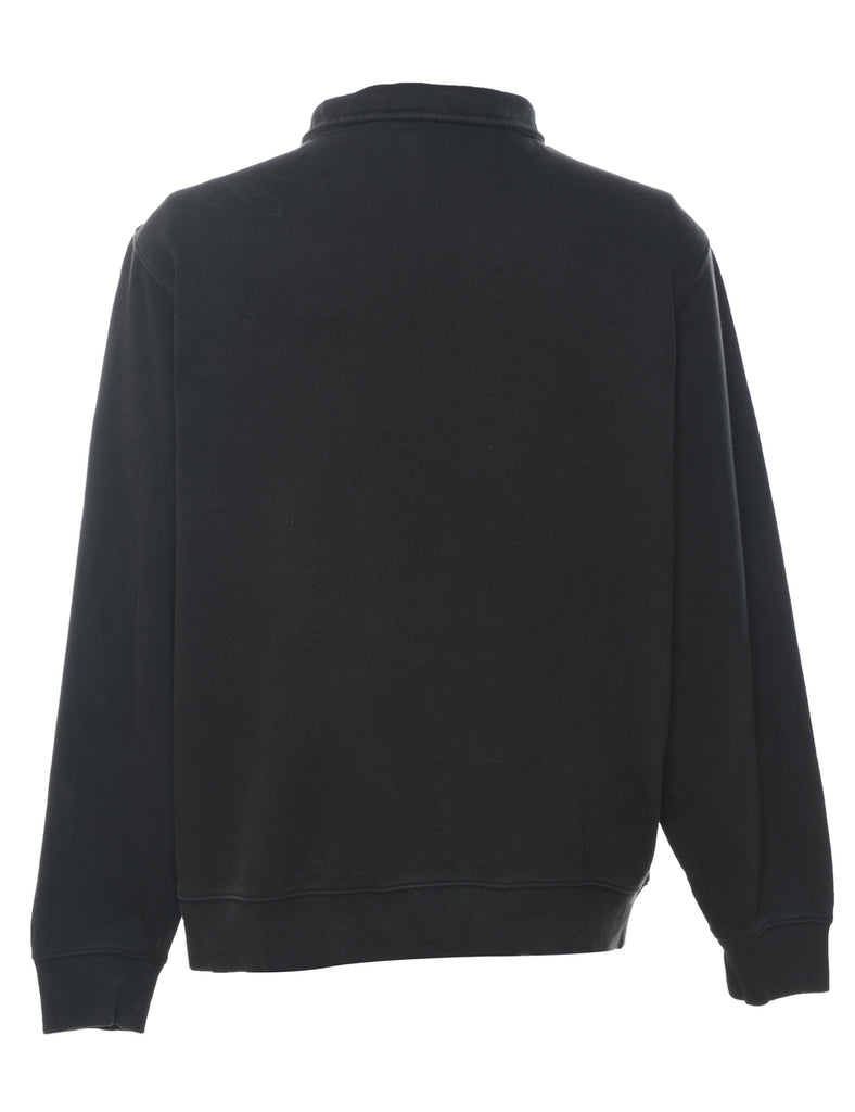 Black Quarter-Zip Sweatshirt - M