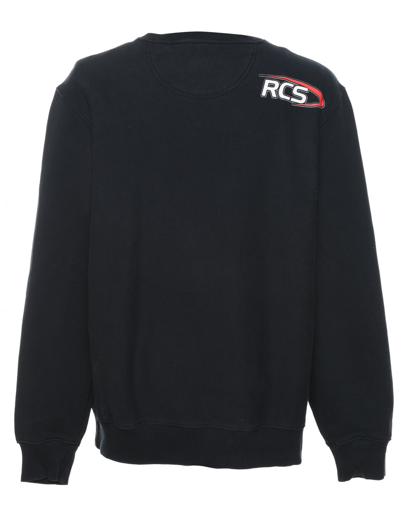 Black Race City Steel Black Printed Sweatshirt - L