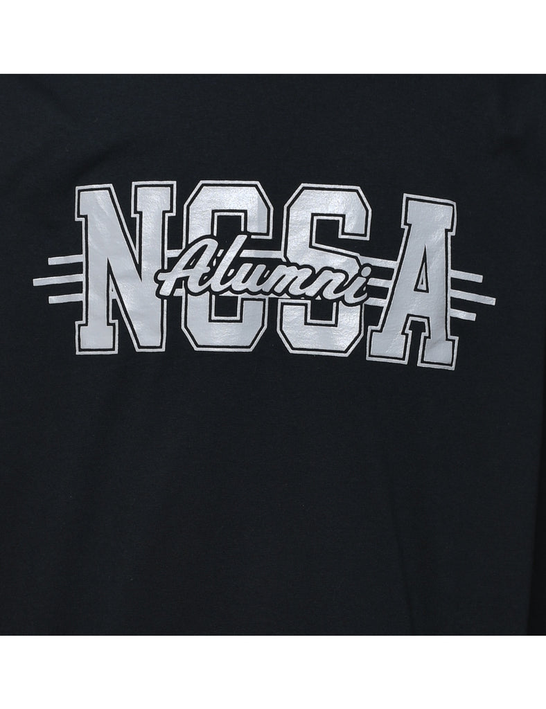 Black & Silver Printed NSSA Alumni T-Shirt - L