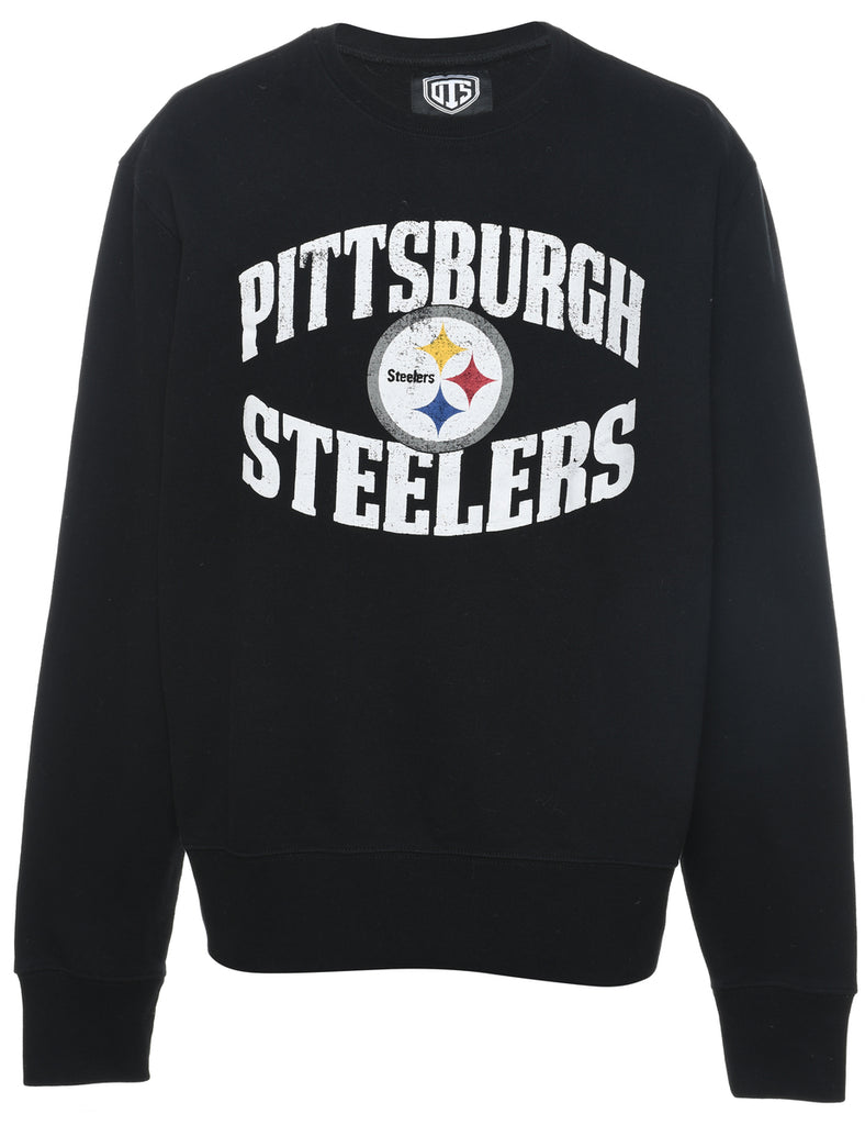 Black Steelers Pittsburgh Printed Sweatshirt - XL