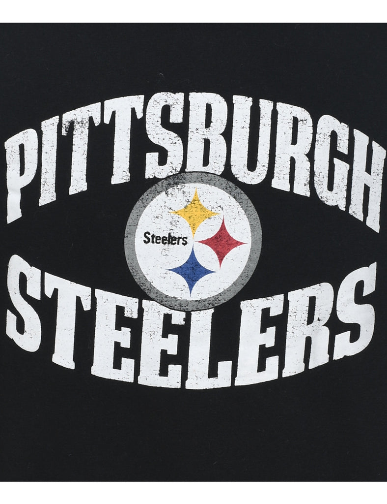 Black Steelers Pittsburgh Printed Sweatshirt - XL