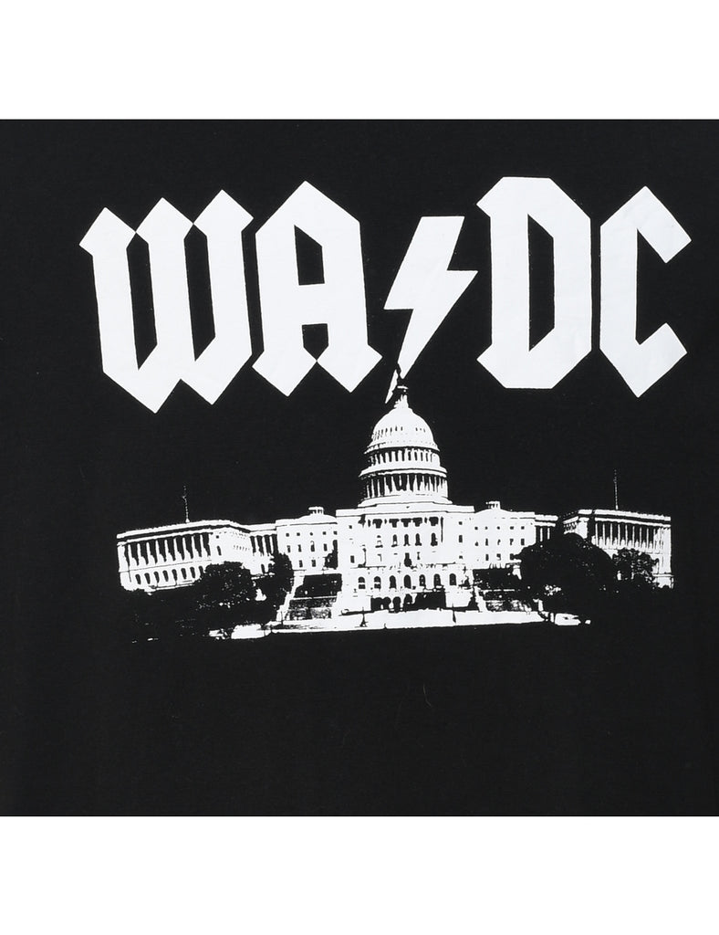 Black WA/DC Printed T-shirt - XXL