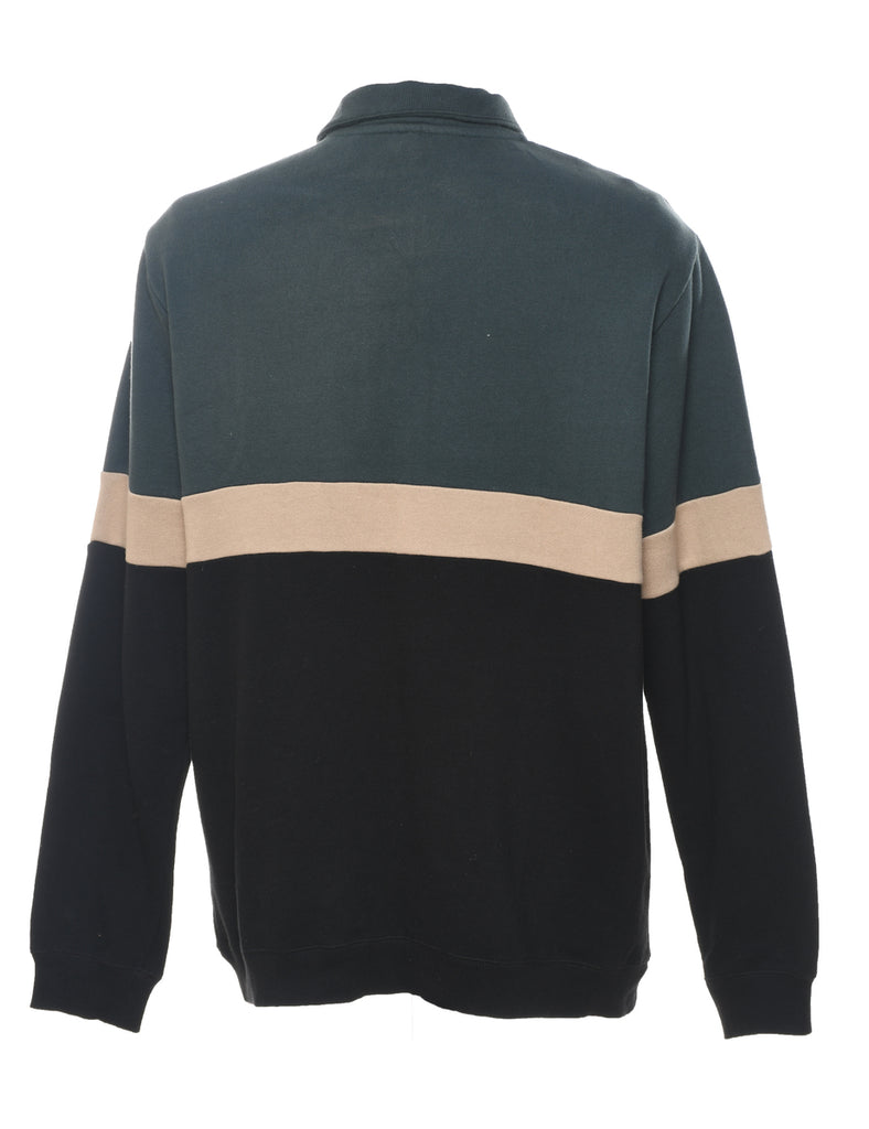 Blue & Black Contrast Volcom Sweatshirt - L