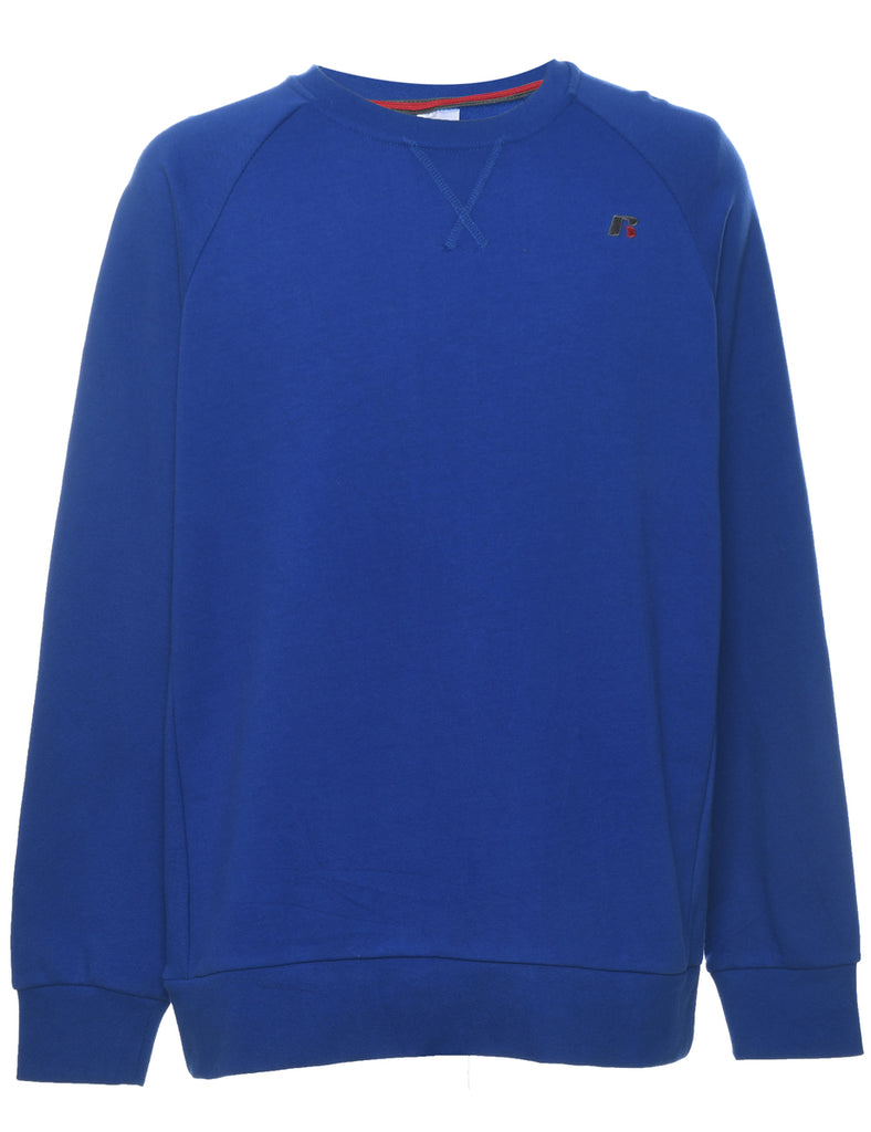 Blue Plain Sweatshirt - L