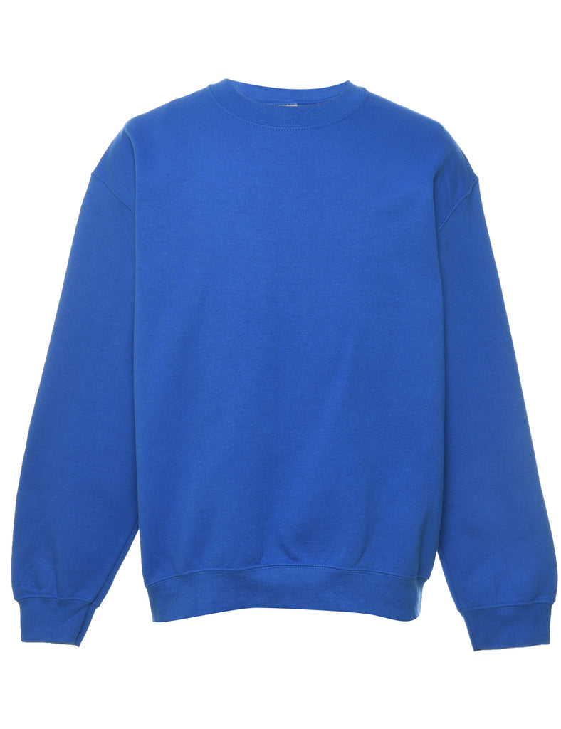 Blue Plain Sweatshirt - M