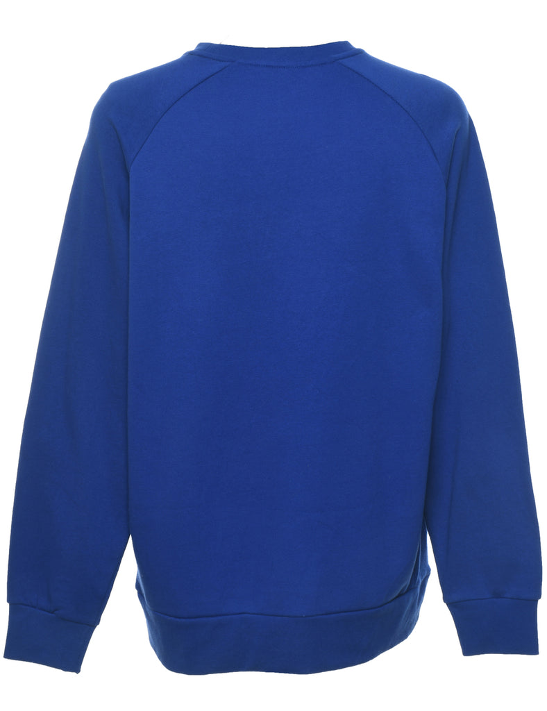 Blue Plain Sweatshirt - L