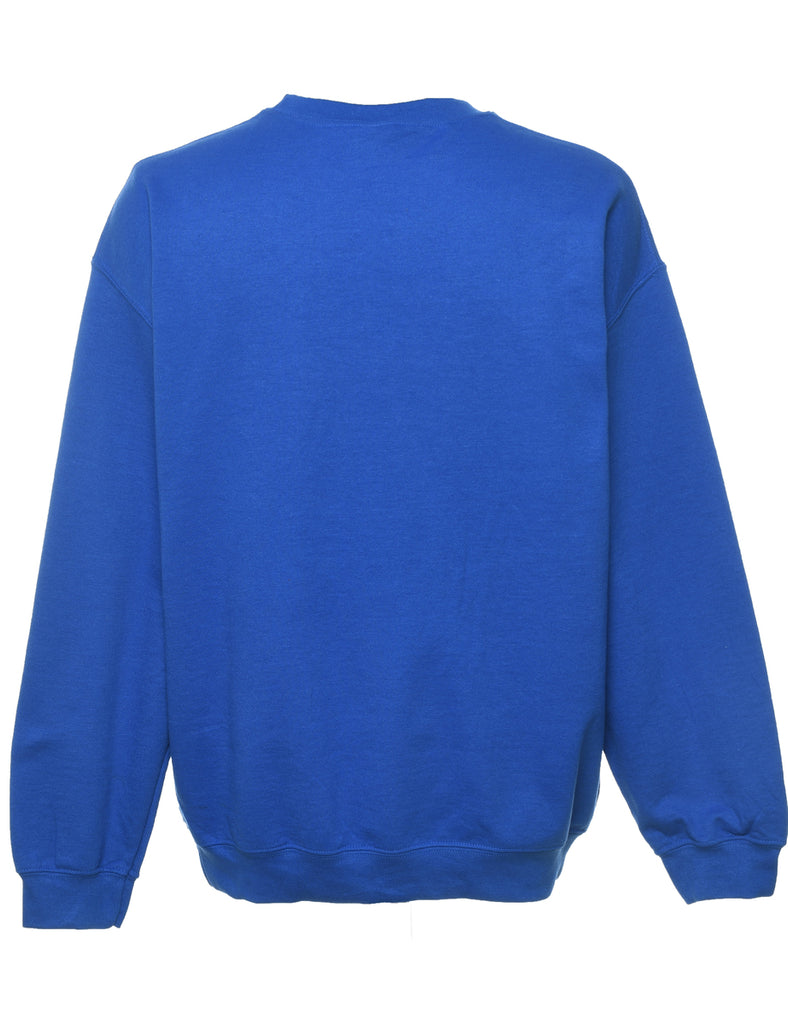 Blue Plain Sweatshirt - L