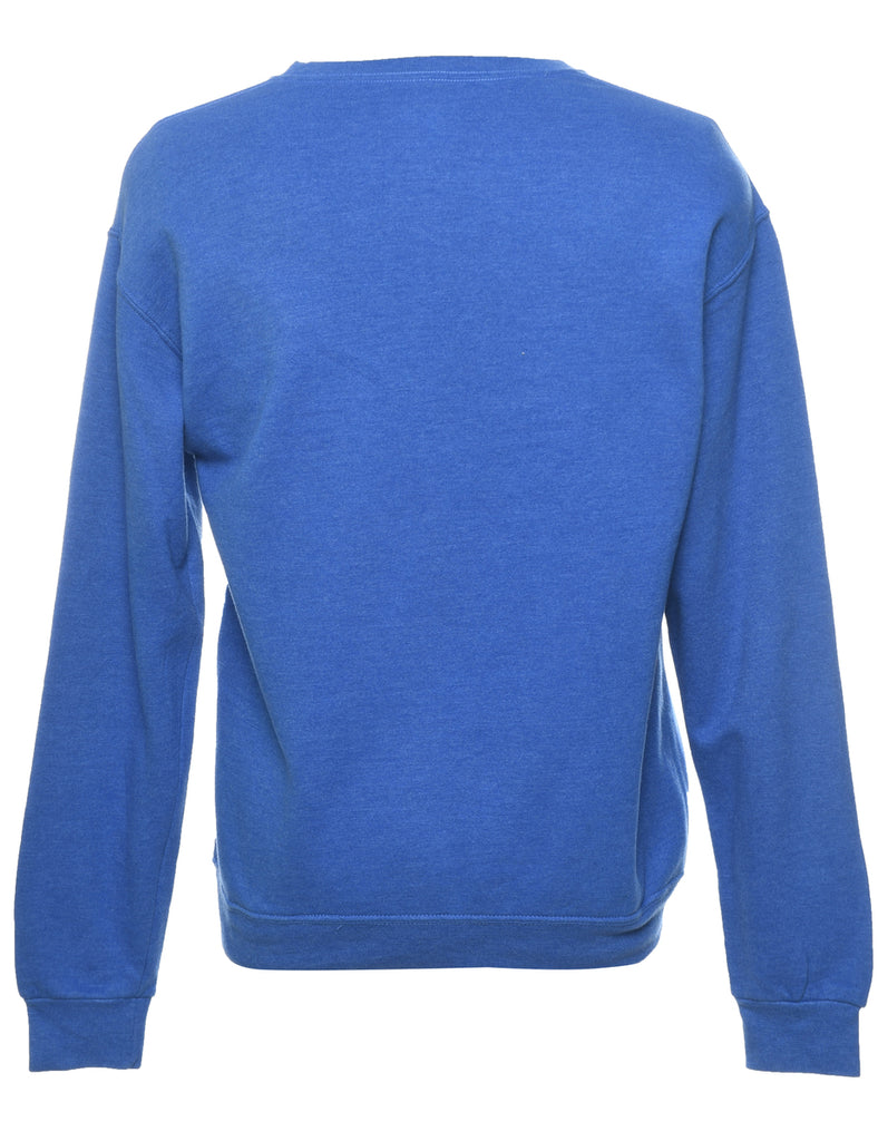 Blue Plain Sweatshirt - M