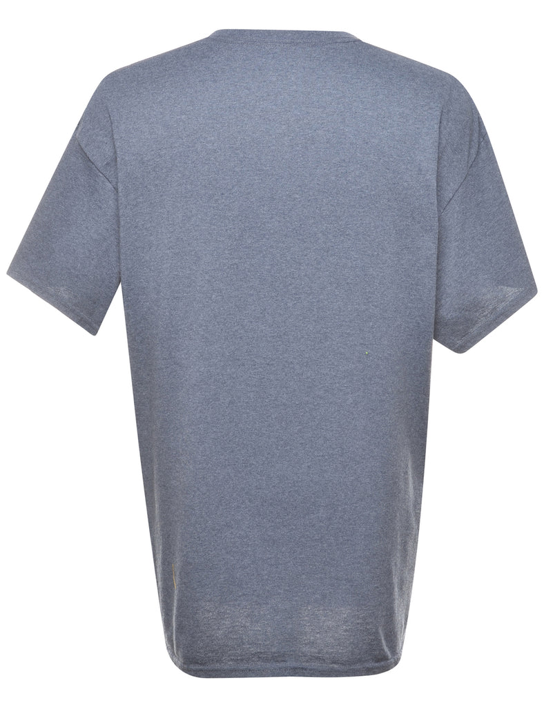 Blue Plain T-shirt - L