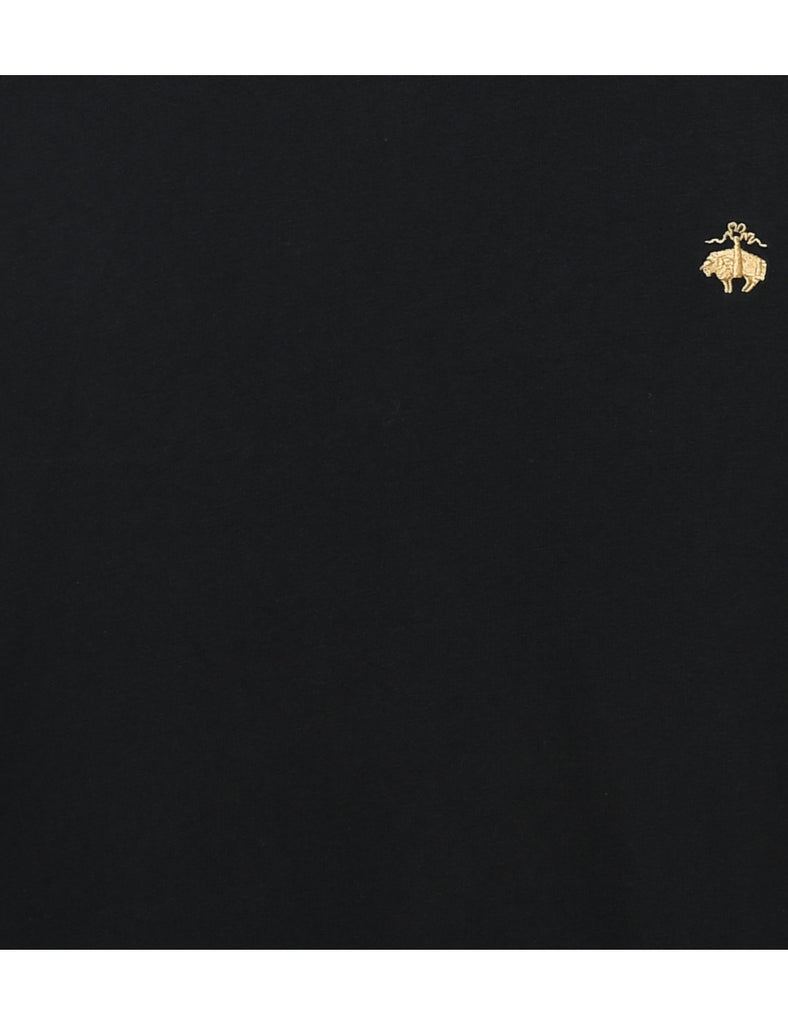 Brooks Brothers Plain Black T-shirt - L