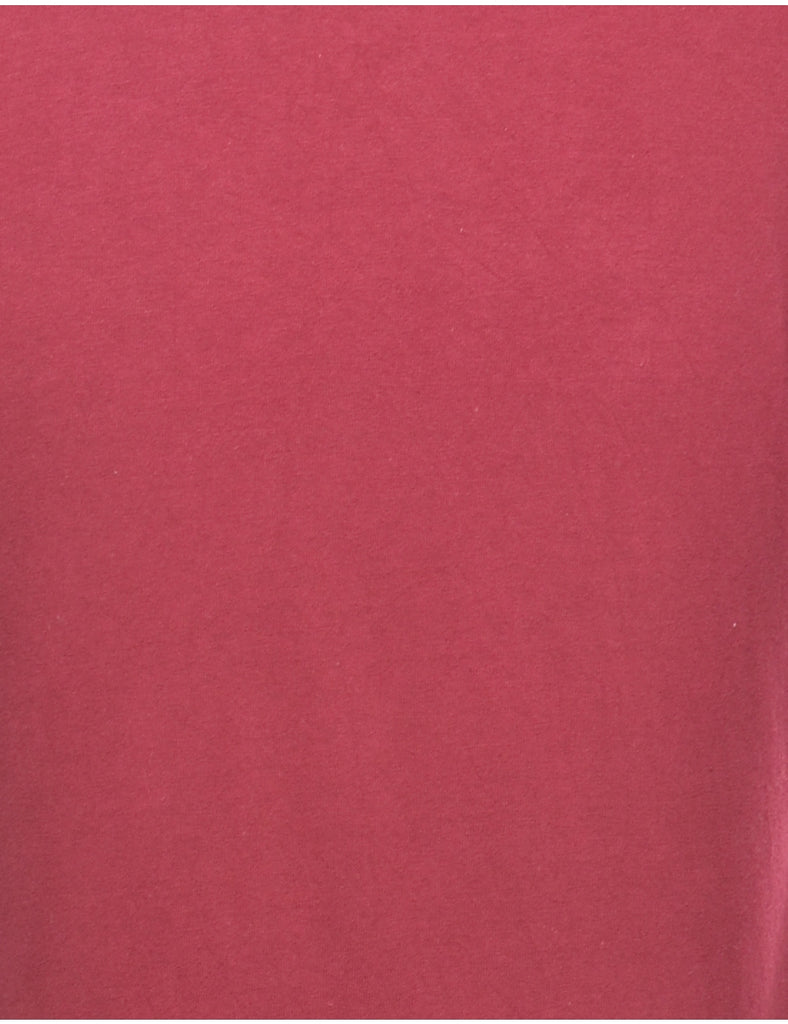 Burgundy Plain T-shirt - S