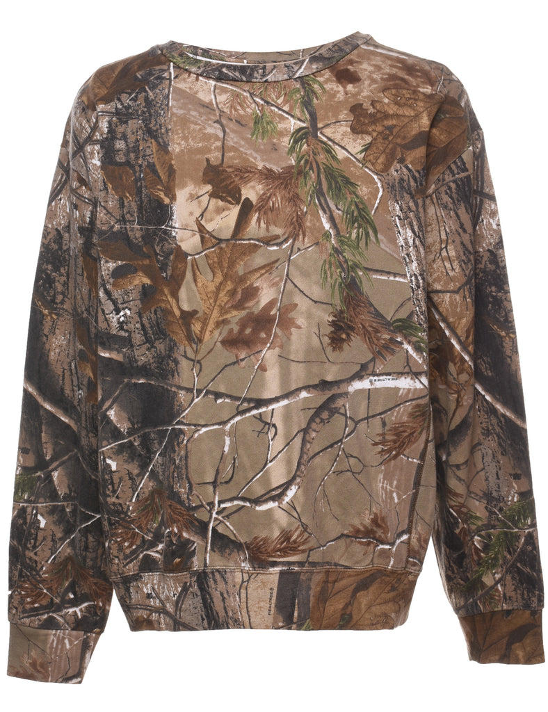 Camouflage Design Sweatshirt - L