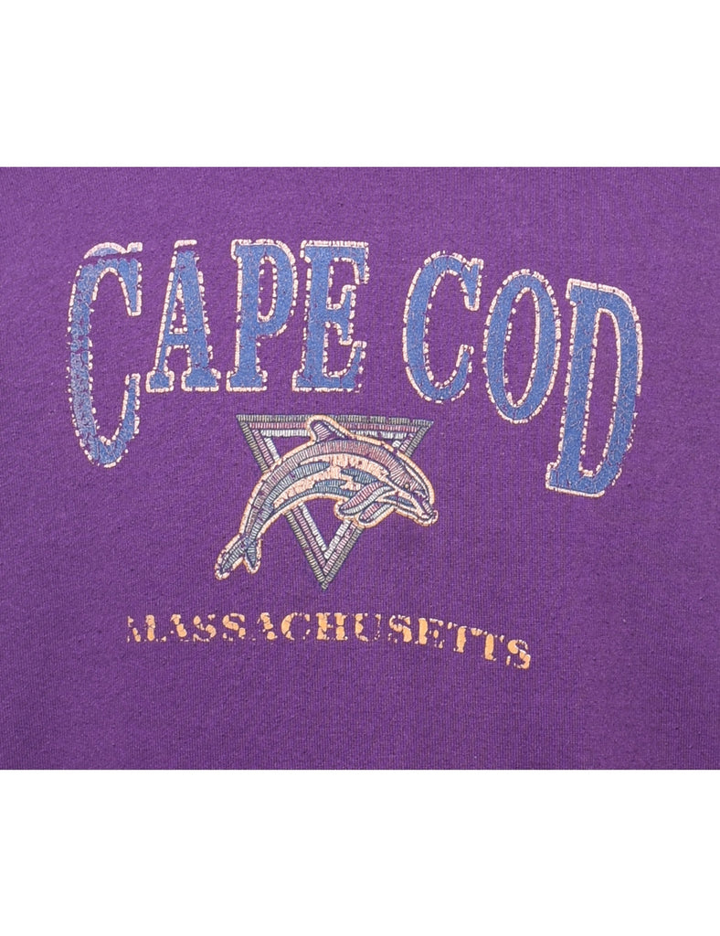 Cape Cod Massachusetts Printed Sweatshirt - L