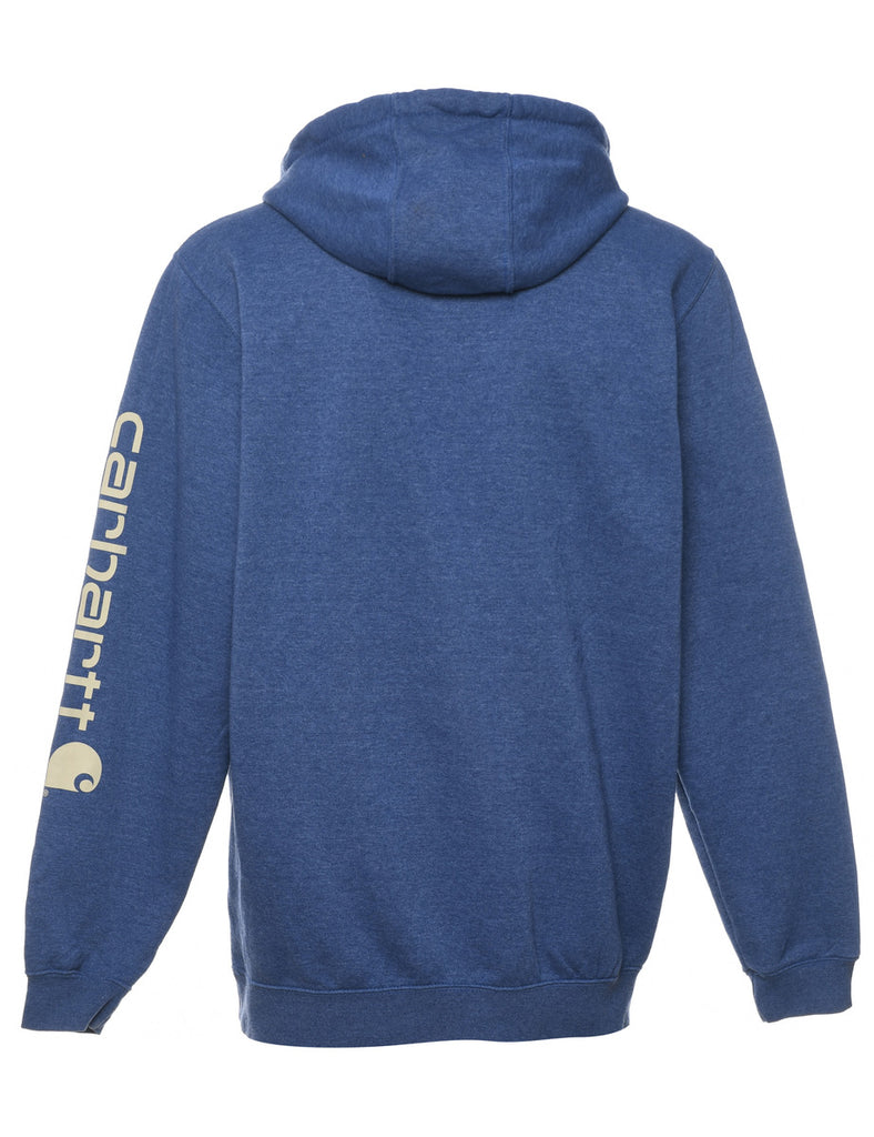 Carhartt Navy Printed Hoodie - L